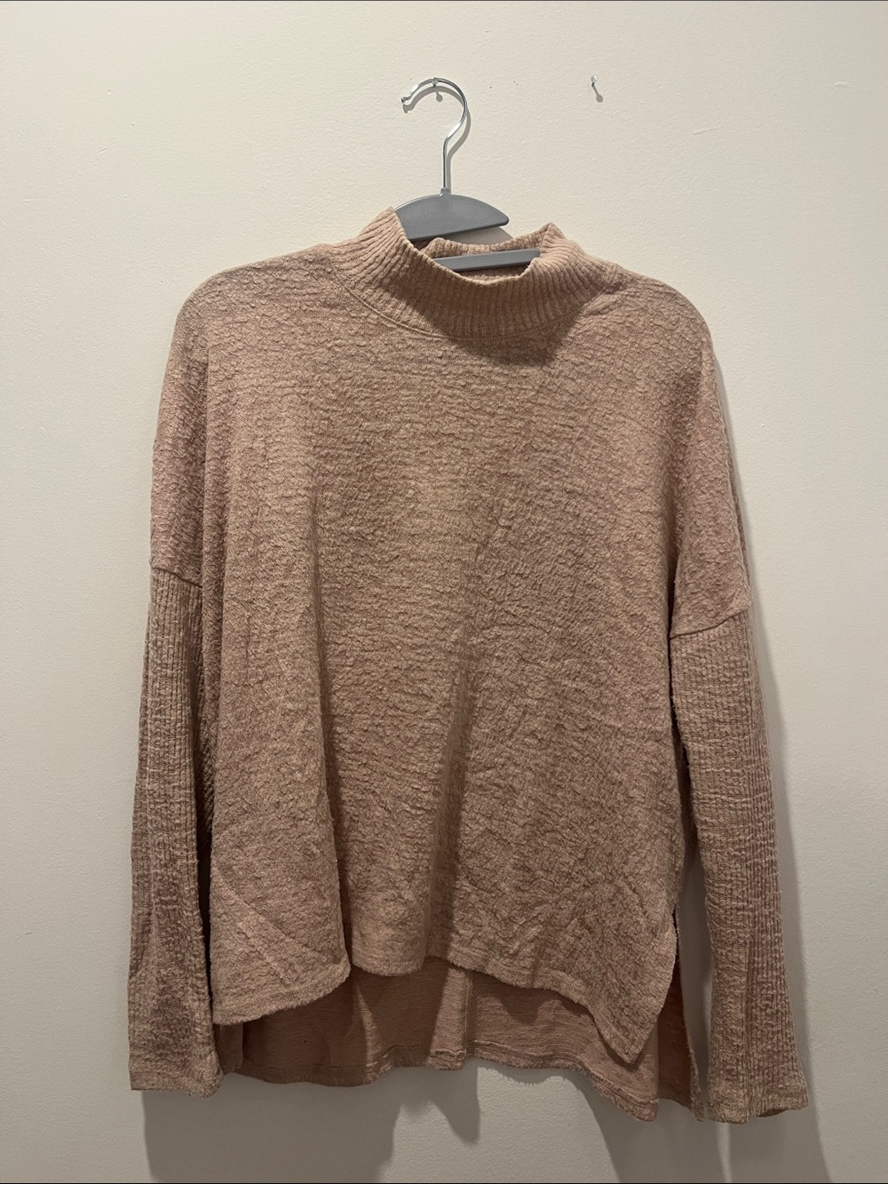 Lucky Brand Blush-Tone Cowl Neck Sweater